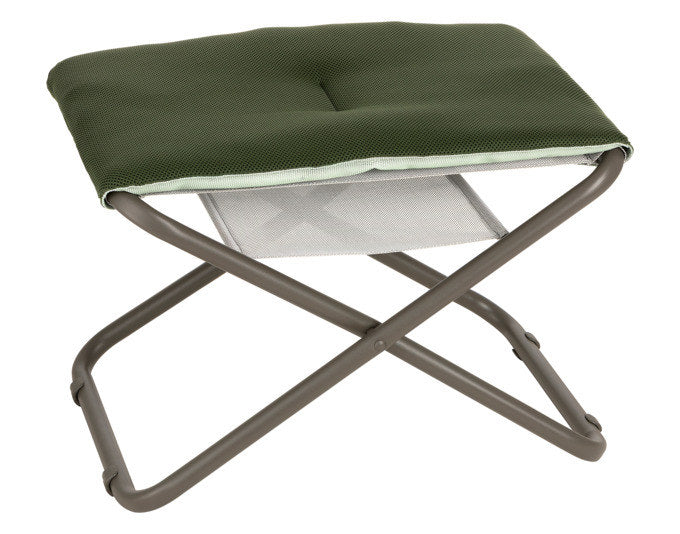 Grüner Outdoor-Hocker Next Evo mit AirComfort-Auflage und Rohrgestell aus Stahl in Titane