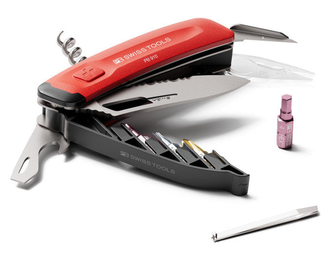 Rotes Taschenmesser NexusXplore 14 in 1 von PB Swiss Tools mit Mehrfachwerkzeugen