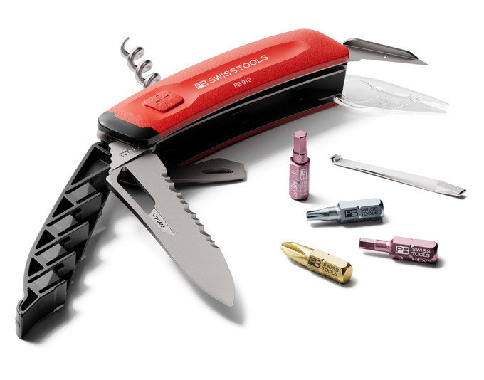 Rotes Taschenmesser NexusXplore 14 in 1 von PB Swiss Tools mit Mehrfachwerkzeugen