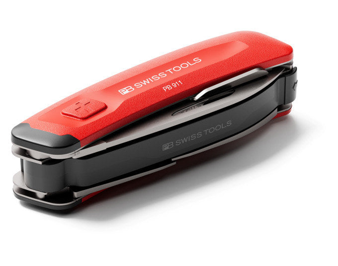 Rotes Taschenmesser NexusWork von PB Swiss Tools, Küchenmesser mit mehreren Werkzeugen