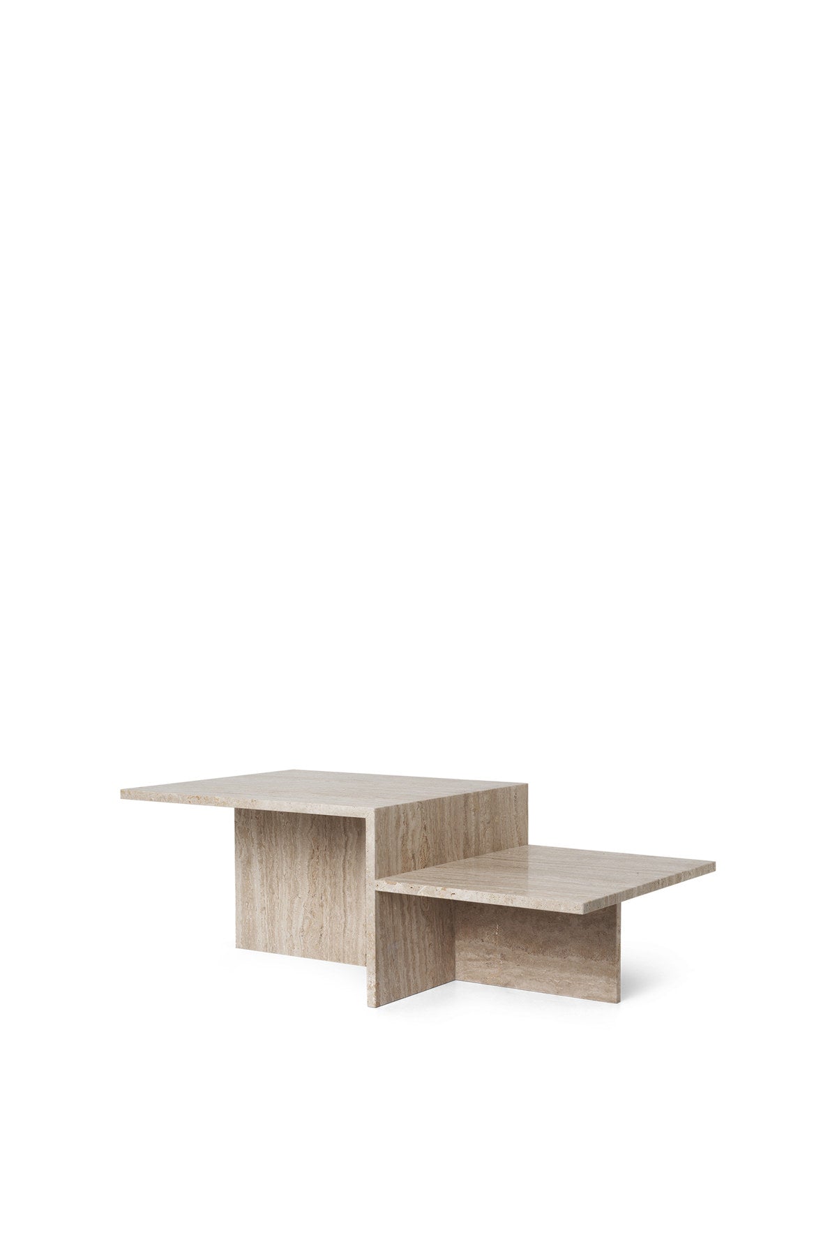 Distinct Couchtisch in Travertin präsentiert im Onlineshop von KAQTU Design AG. Beistelltisch ist von Ferm Living