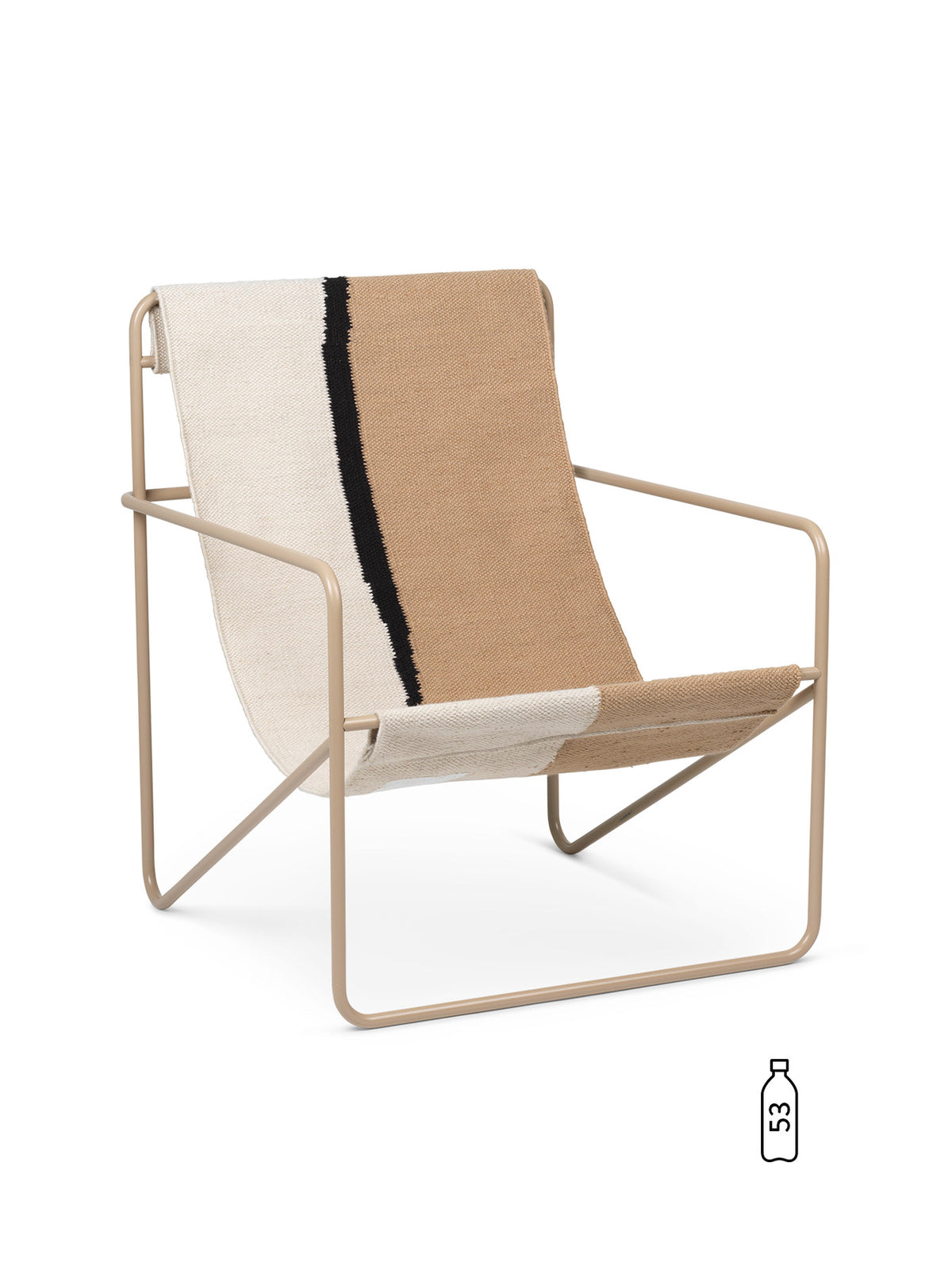 Desert Loungestuhl in Kaschmir/Soil präsentiert im Onlineshop von KAQTU Design AG. Outdoor-Sessel mit Armlehnen ist von Ferm Living