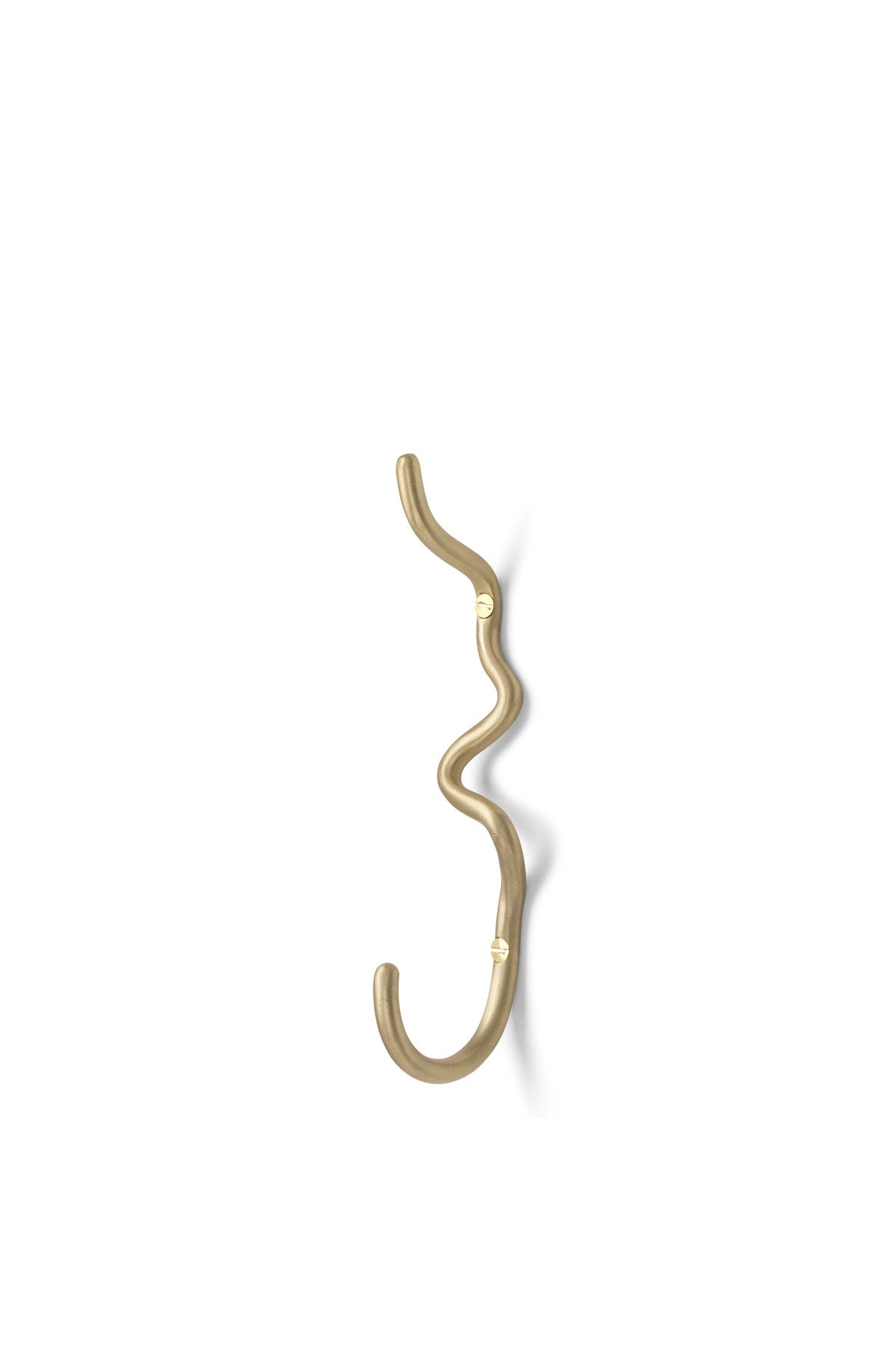 Curvature Haken in Messing matt präsentiert im Onlineshop von KAQTU Design AG. Kleiderhaken ist von Ferm Living
