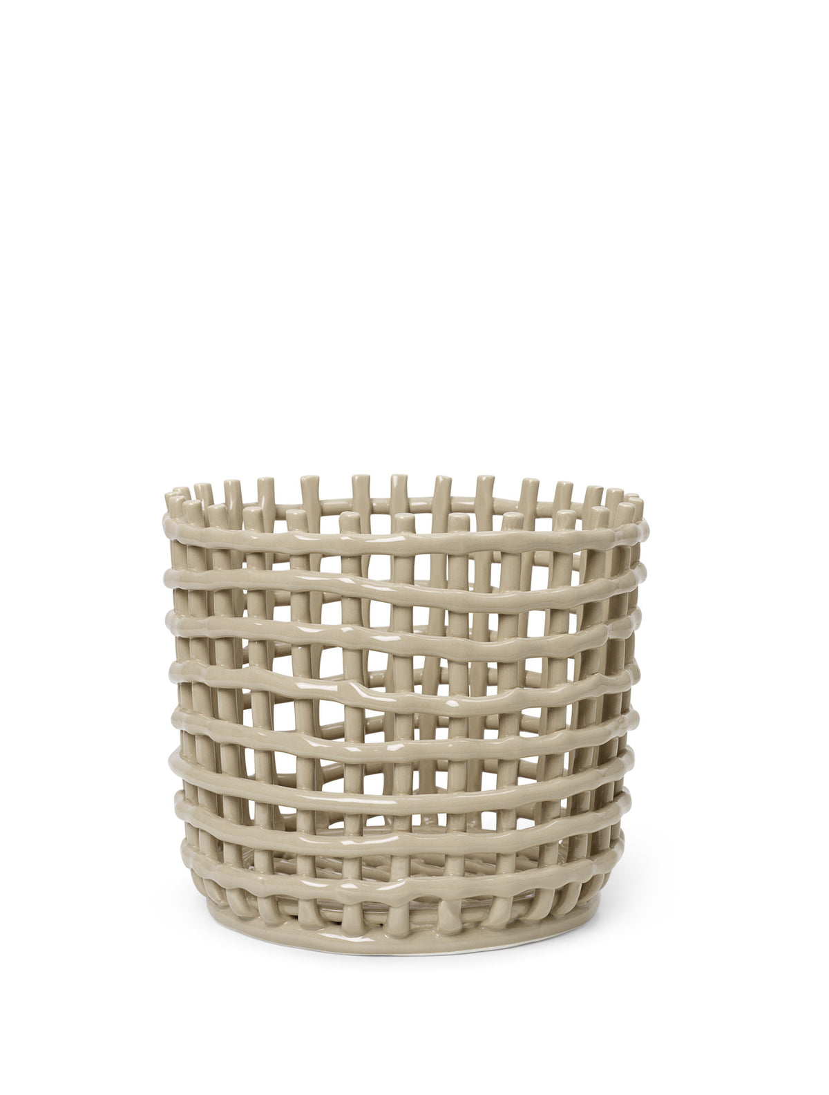 Braided geflechteter Korb gross in Kaschmir präsentiert im Onlineshop von KAQTU Design AG. Aufbewährungskörbe ist von Ferm Living