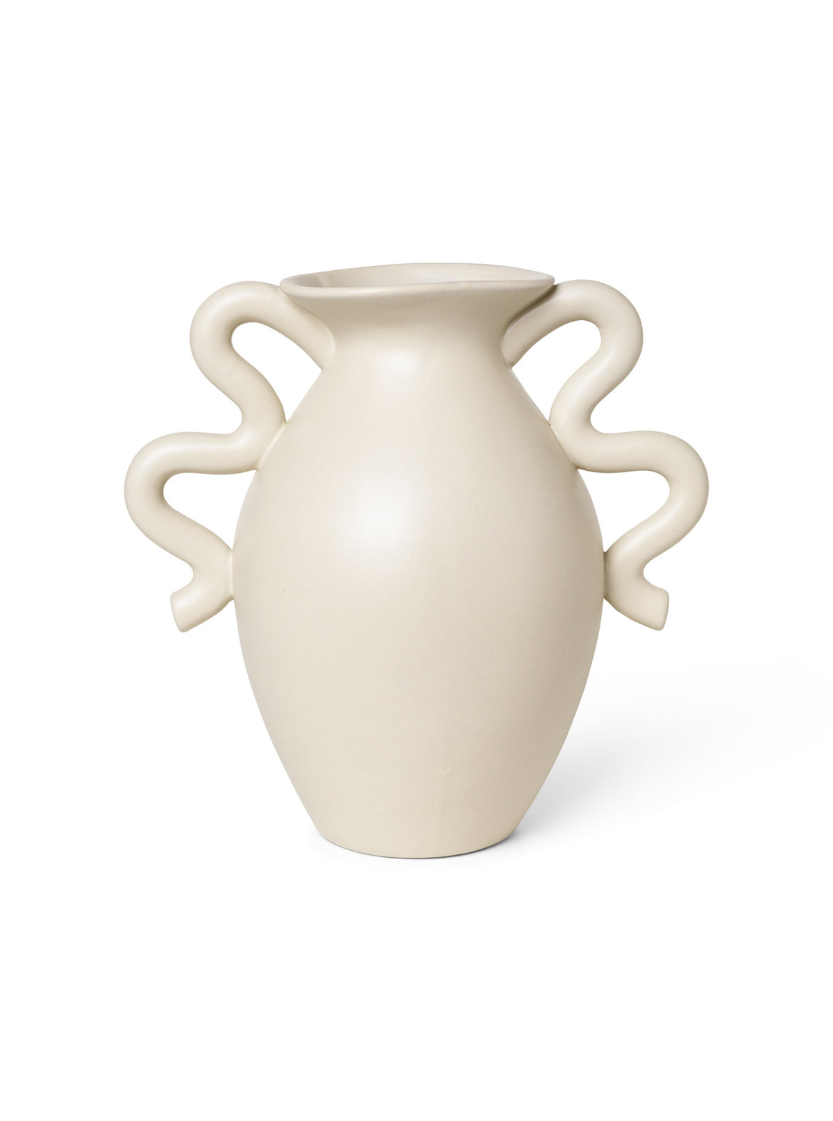 Verso Vase in Creme präsentiert im Onlineshop von KAQTU Design AG. Vase ist von Ferm Living