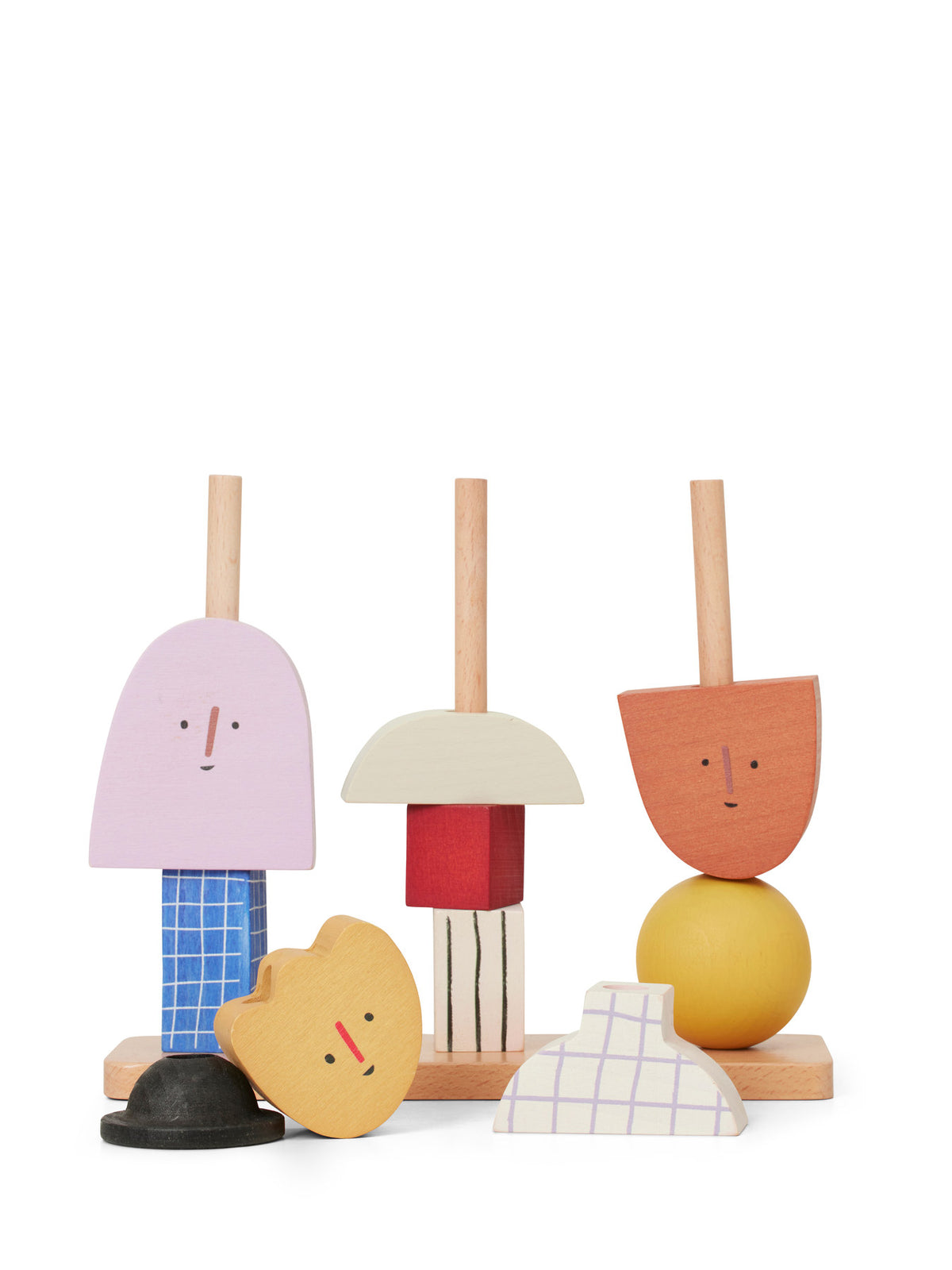Character Stapelblöcke in Multicolor präsentiert im Onlineshop von KAQTU Design AG. Spiele Kids ist von Ferm Living
