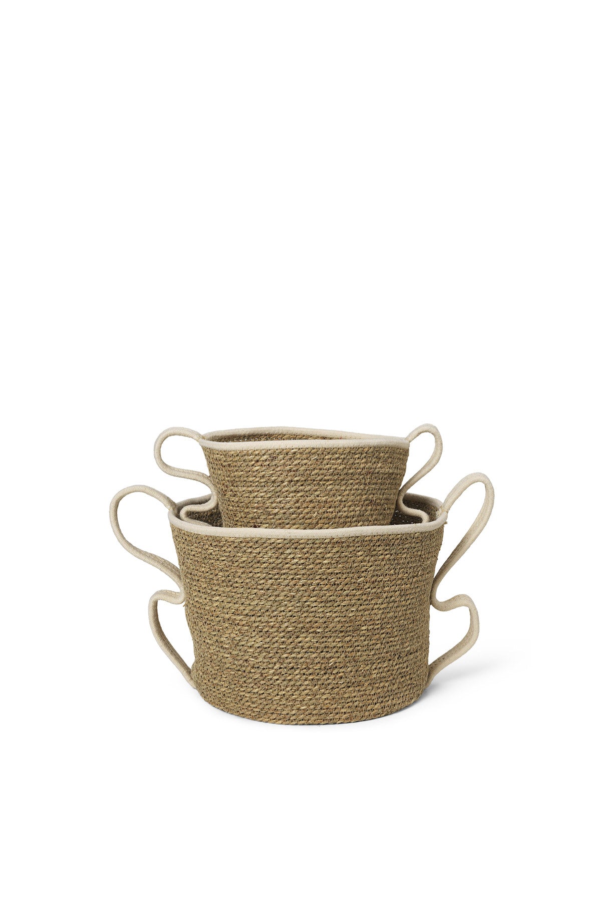 Aufbewahrungskorb 2er Set in Off-White präsentiert im Onlineshop von KAQTU Design AG. Aufbewährungskörbe ist von Ferm Living