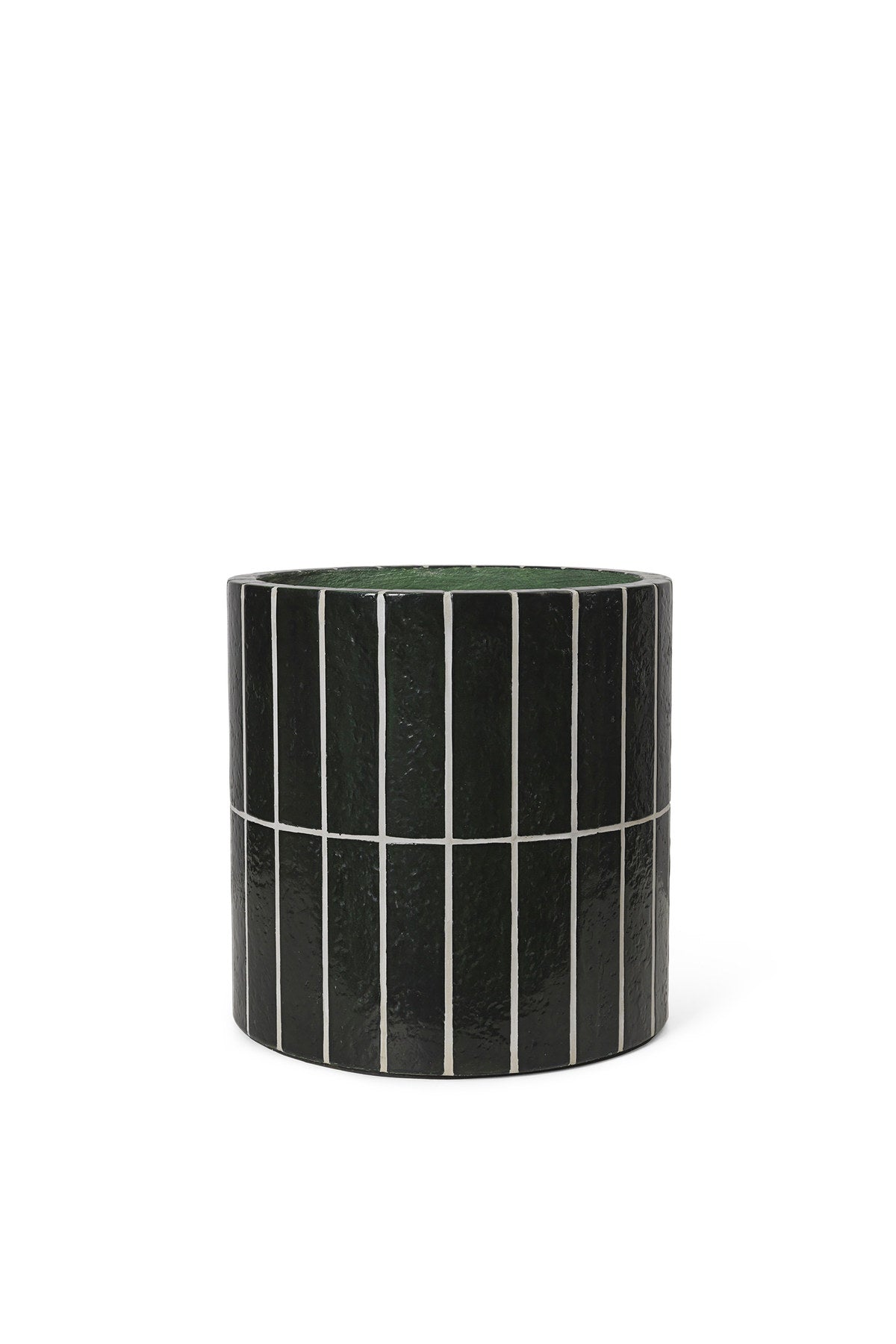 Pillar Panzentopf in Dunkelgrün präsentiert im Onlineshop von KAQTU Design AG. Pflanzentopf Outdoor ist von Ferm Living