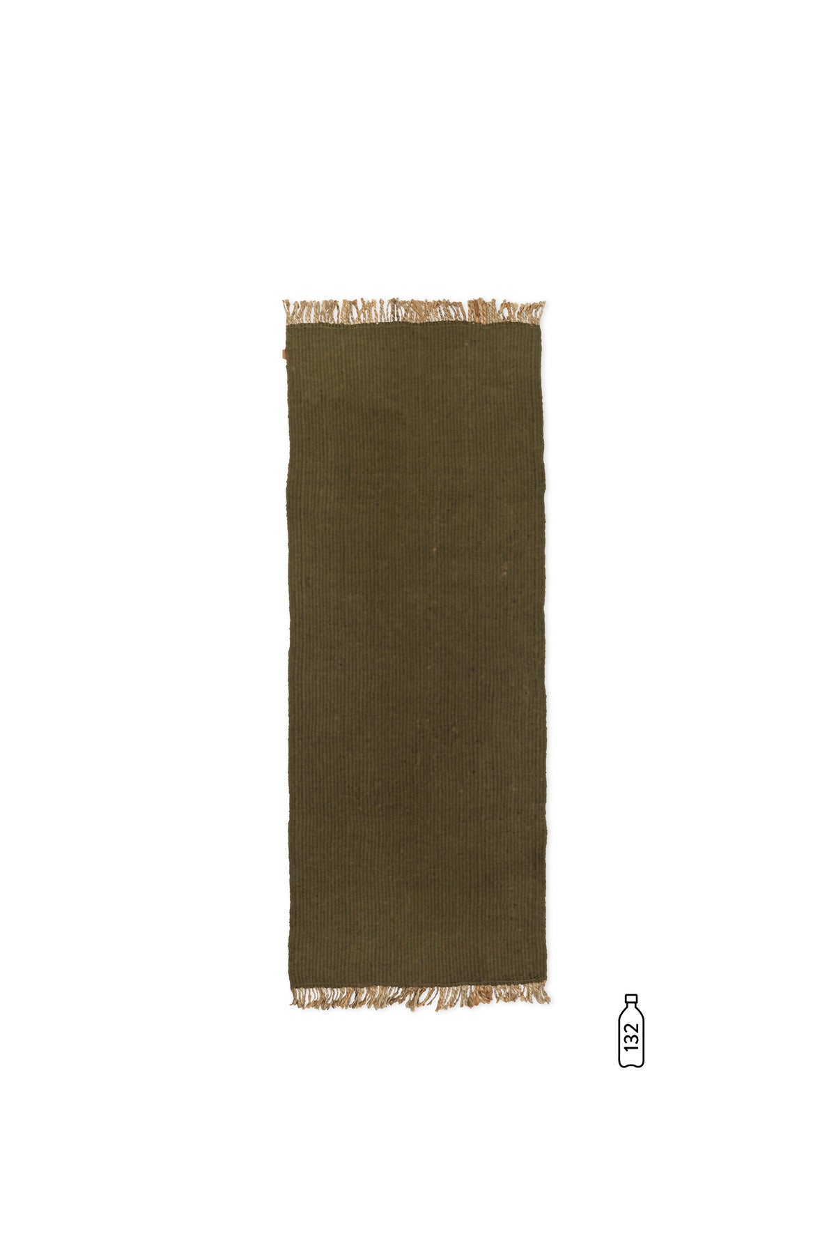 Block Teppich in Olive/Natural präsentiert im Onlineshop von KAQTU Design AG. Teppich ist von Ferm Living