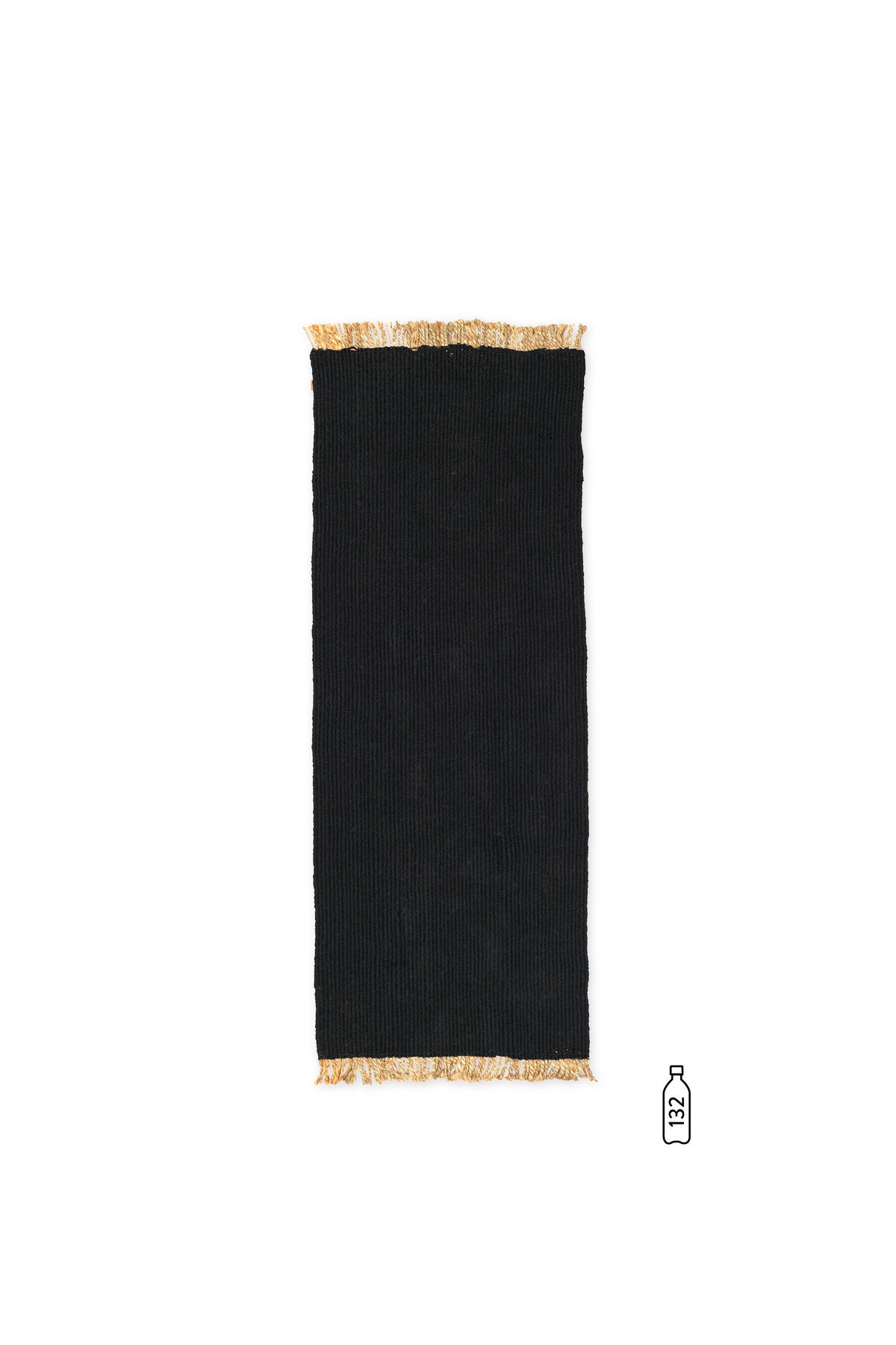 Block Teppich in Black/Natural präsentiert im Onlineshop von KAQTU Design AG. Teppich ist von Ferm Living