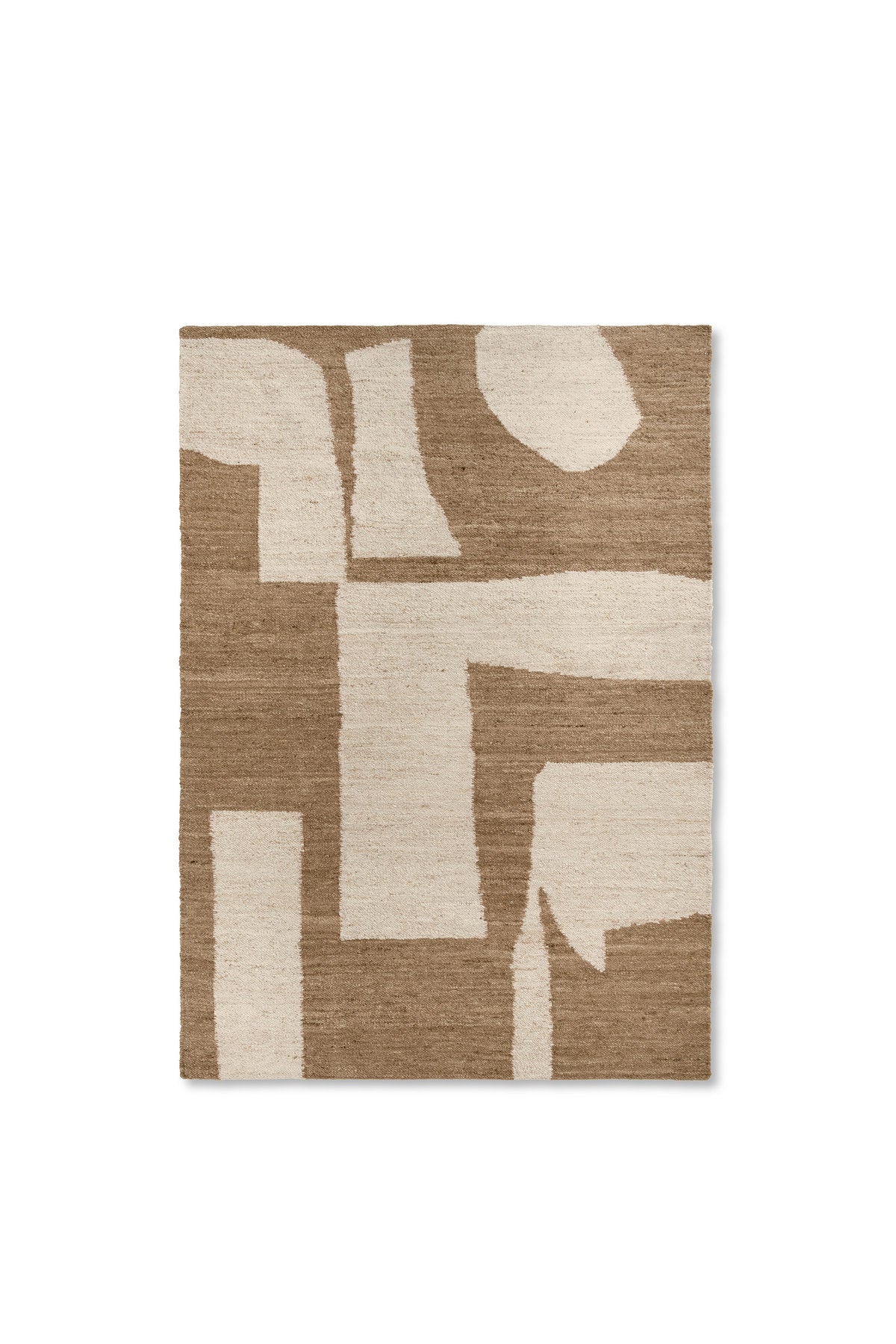 Piece Teppich in Off-White/Toffee präsentiert im Onlineshop von KAQTU Design AG. Teppich ist von Ferm Living