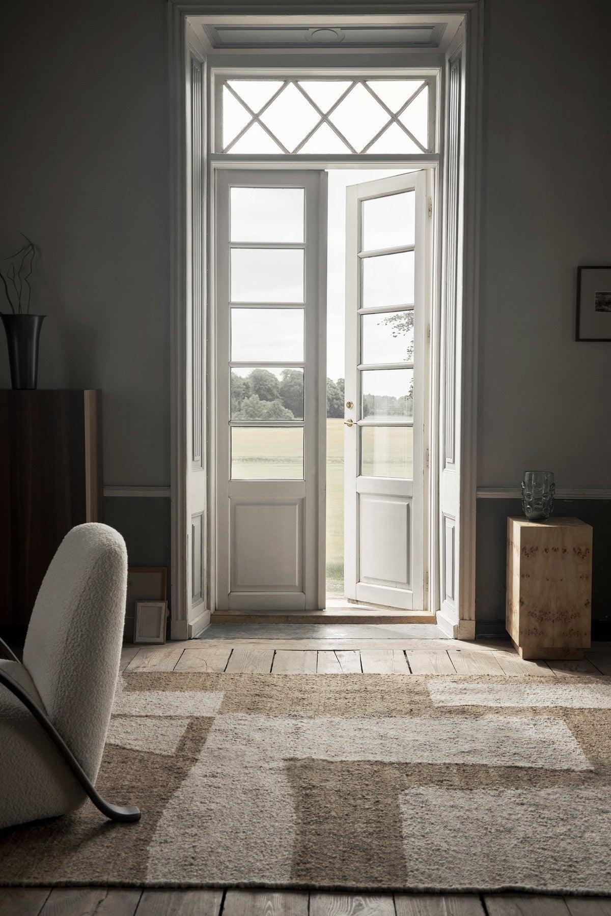 Piece Teppich in Off-White/Toffee präsentiert im Onlineshop von KAQTU Design AG. Teppich ist von Ferm Living