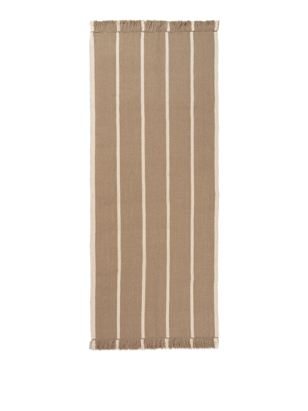 Calm Kelim Runner 80 x 200 in Dark Sand/Offwhite präsentiert im Onlineshop von KAQTU Design AG. Teppich ist von Ferm Living