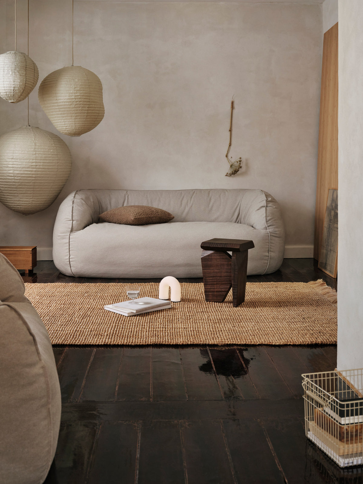 Kurbis Lampenschirm 80 in Dark Sage präsentiert im Onlineshop von KAQTU Design AG. Lampenschirm ist von Ferm Living