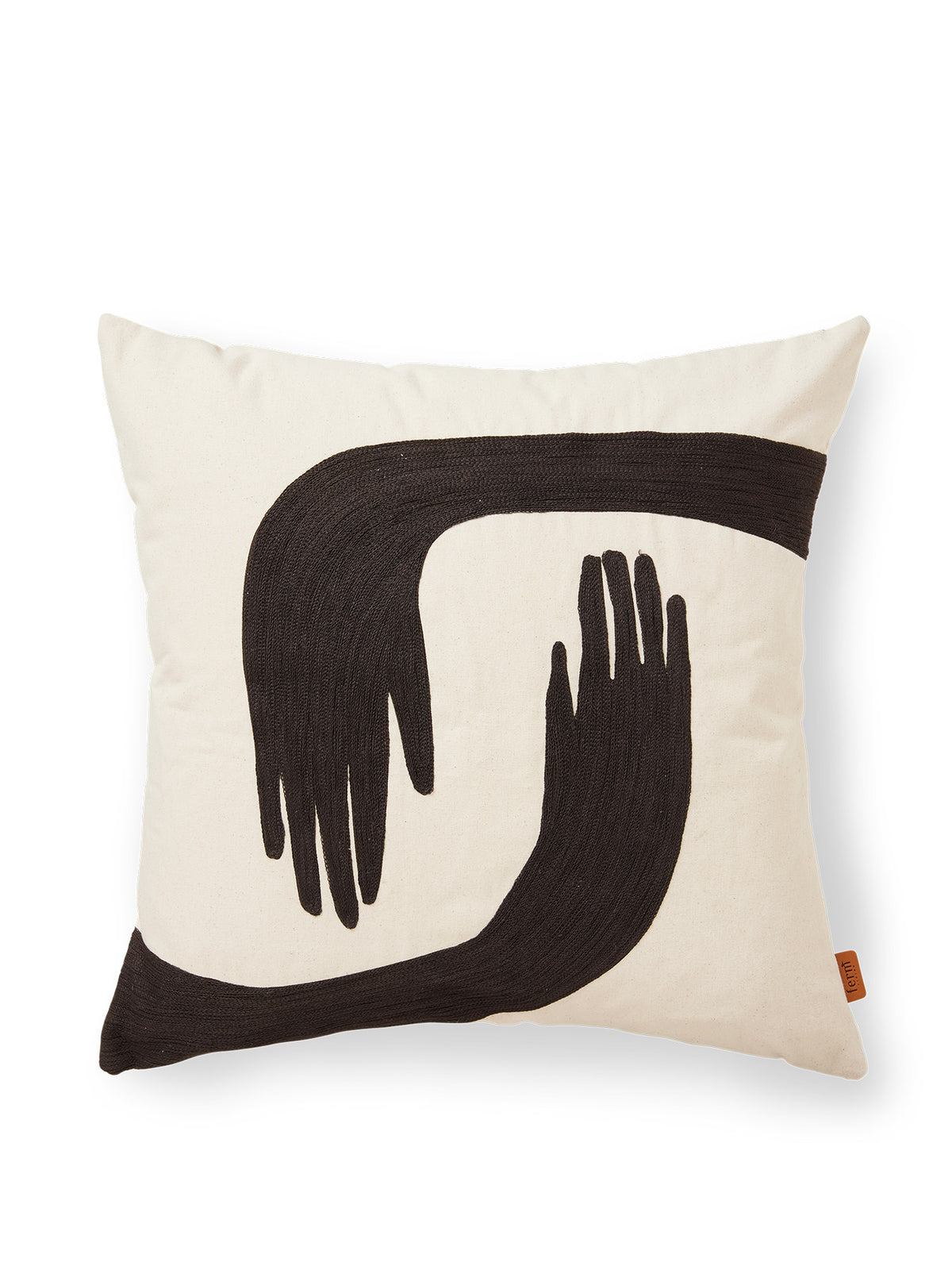 Pose Kissen in Coffee/Undyed präsentiert im Onlineshop von KAQTU Design AG. Deko Kissen ist von Ferm Living