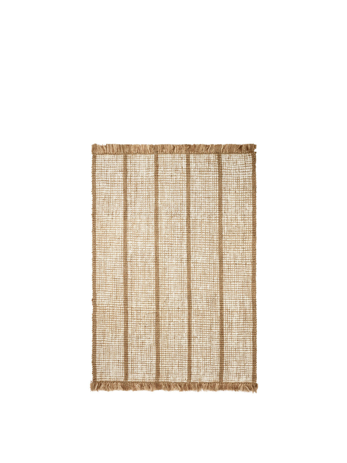 Athen Stripes Teppich 140 x 200 in Natürlich/Cremeweiss präsentiert im Onlineshop von KAQTU Design AG. Teppich ist von Ferm Living