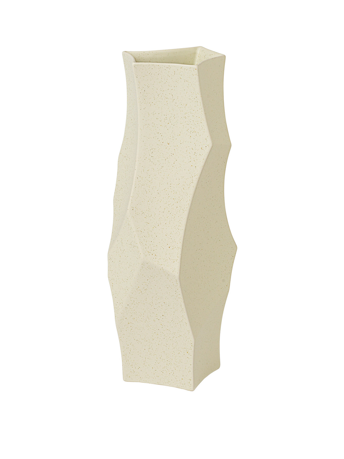 Cueva Vase von Ferm Living in Dark Sage aus glasiertem Steinzeug mit organisch geformten Rundungen und Höhlenstruktur, Grösse 19x17x26cm