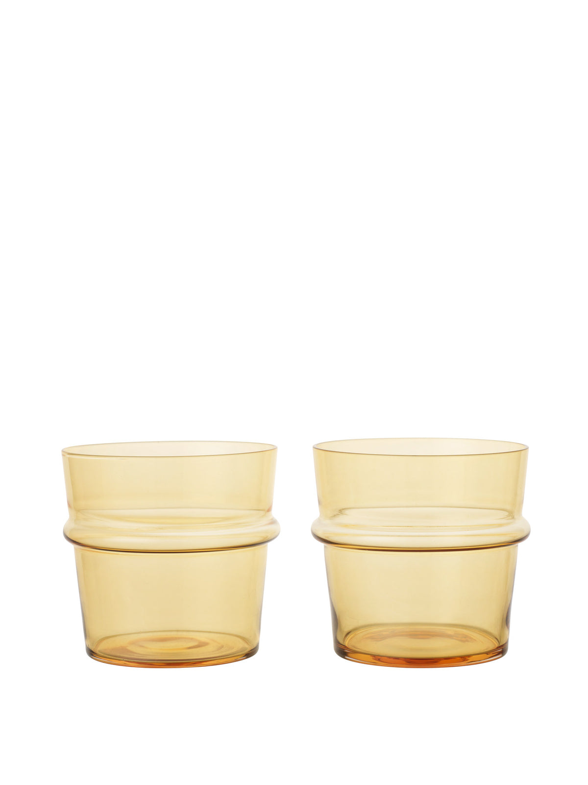 Boya Gläser Low Set aus 2 in Gelb präsentiert im Onlineshop von KAQTU Design AG. Glas ist von Ferm Living
