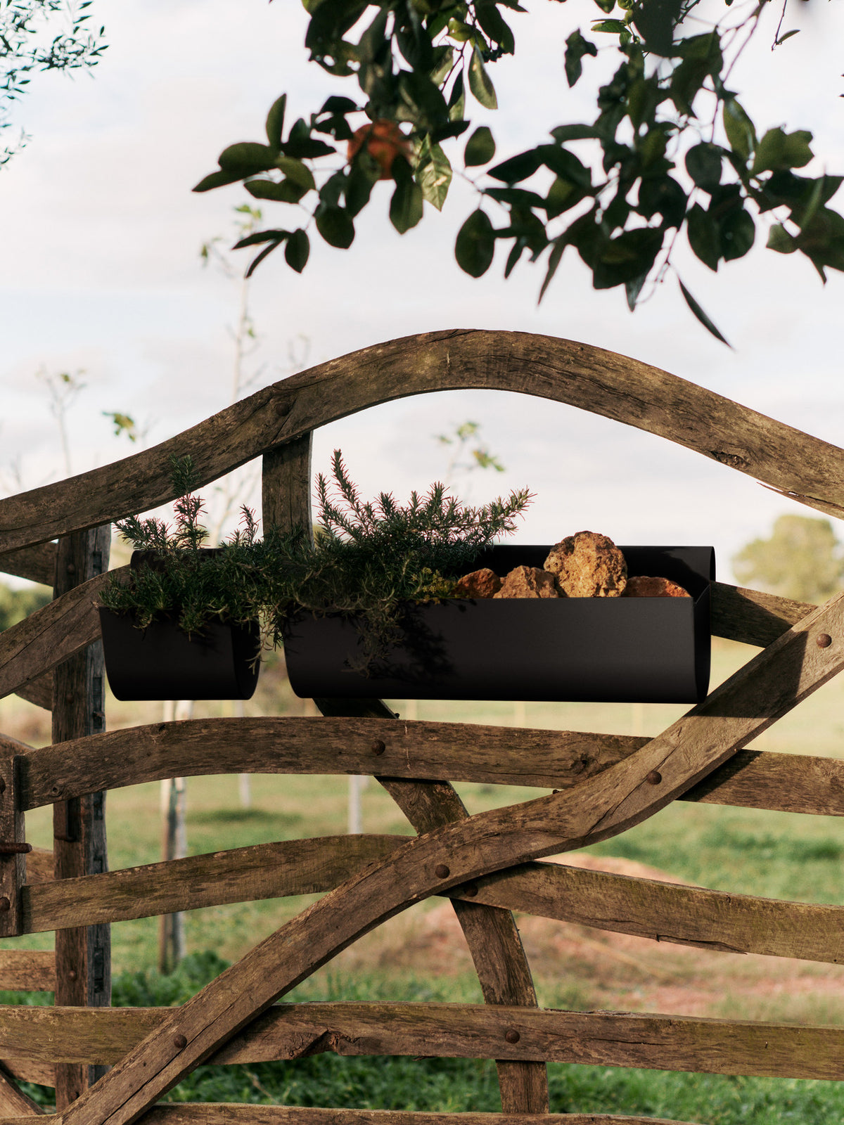 Uma Balkonbox in Schwarz präsentiert im Onlineshop von KAQTU Design AG. Balkonkiste ist von Ferm Living