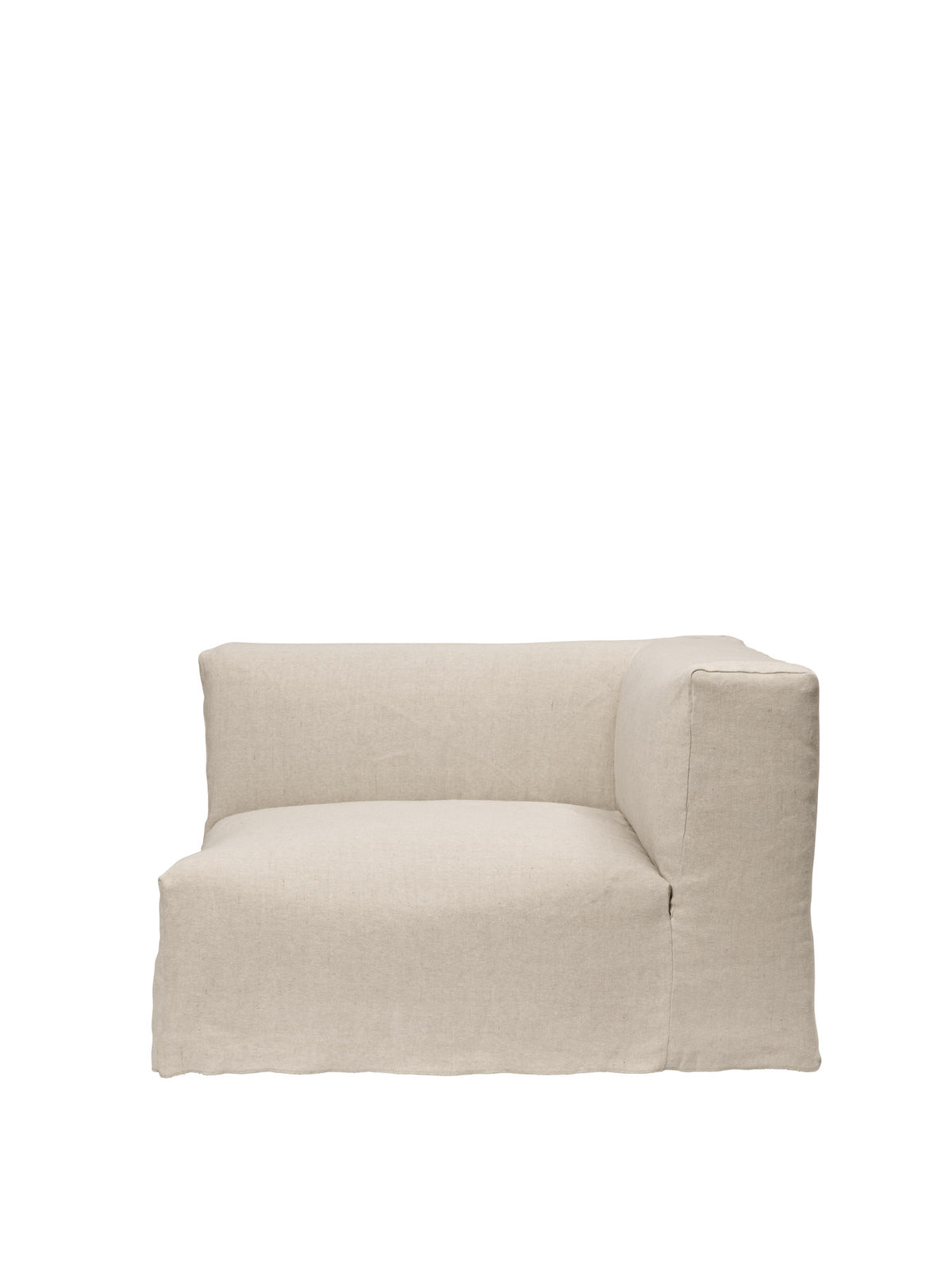Modulares Sofa Catena Armlehne rechts von Ferm Living, weich gerundet, gesteppt, mit Stoffbezug