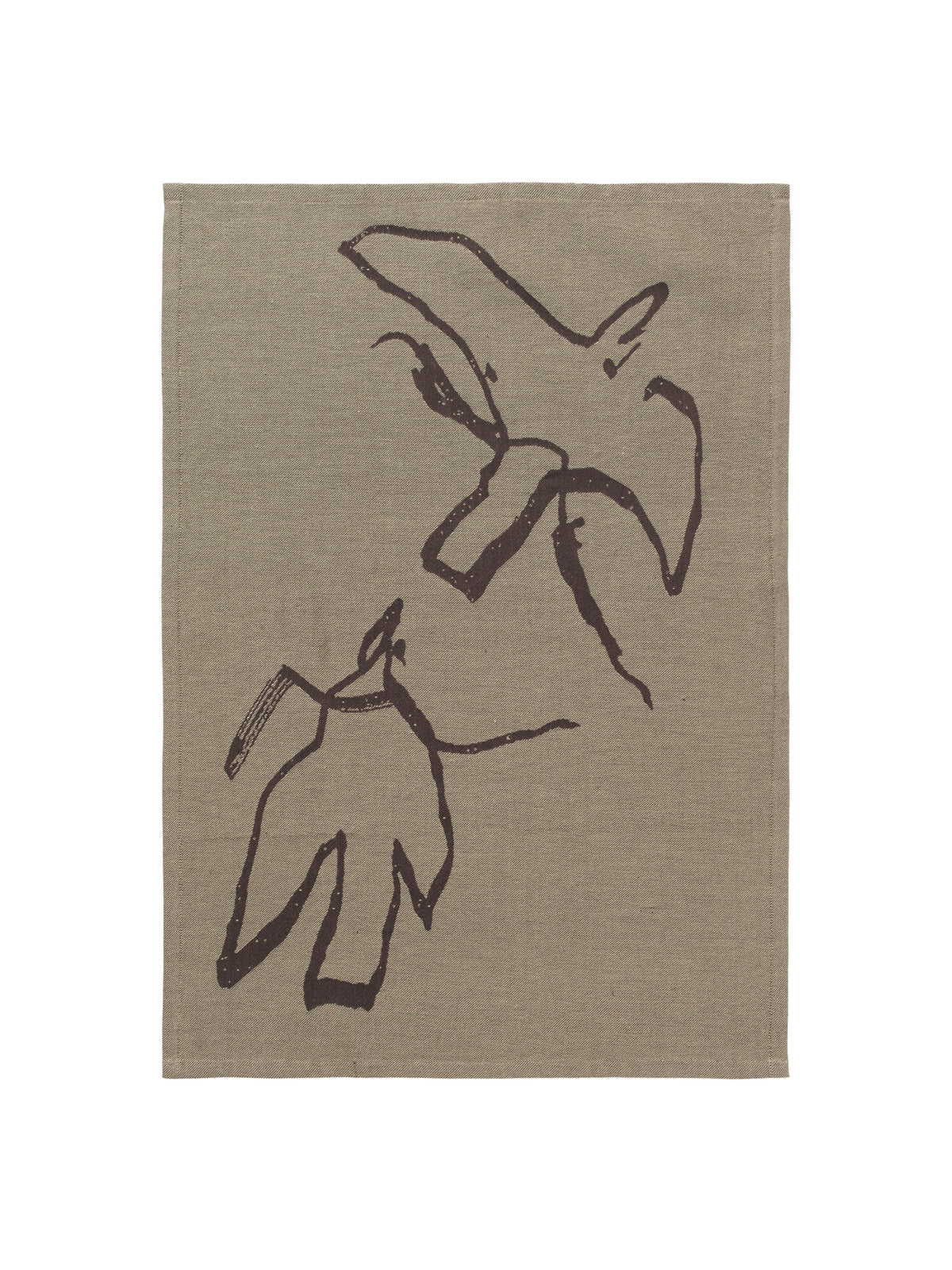 Vuelo Geschirrtuch in Ulme Grün/Kaffee präsentiert im Onlineshop von KAQTU Design AG. Küchentuch ist von Ferm Living