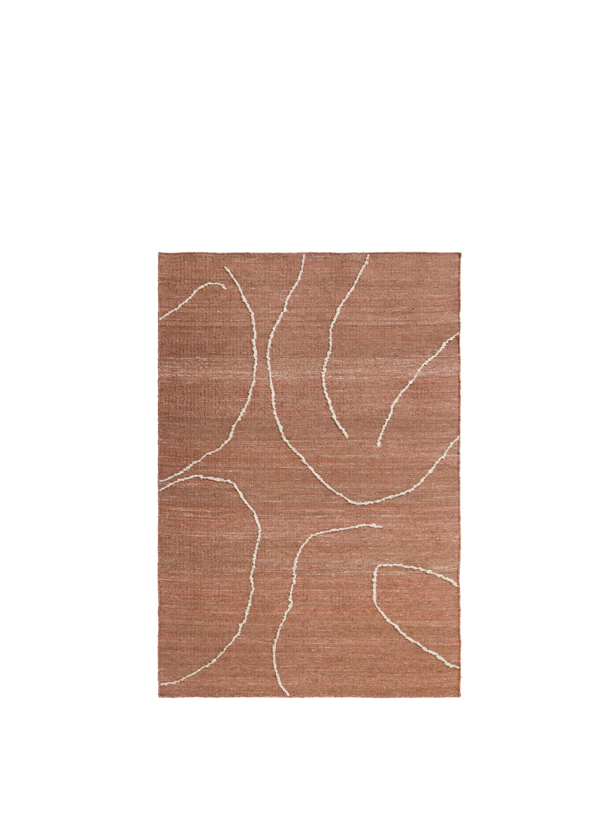 Gesso Jute Teppich 140 x 200 in Terrakotta/Weisslich präsentiert im Onlineshop von KAQTU Design AG. Teppich ist von Ferm Living