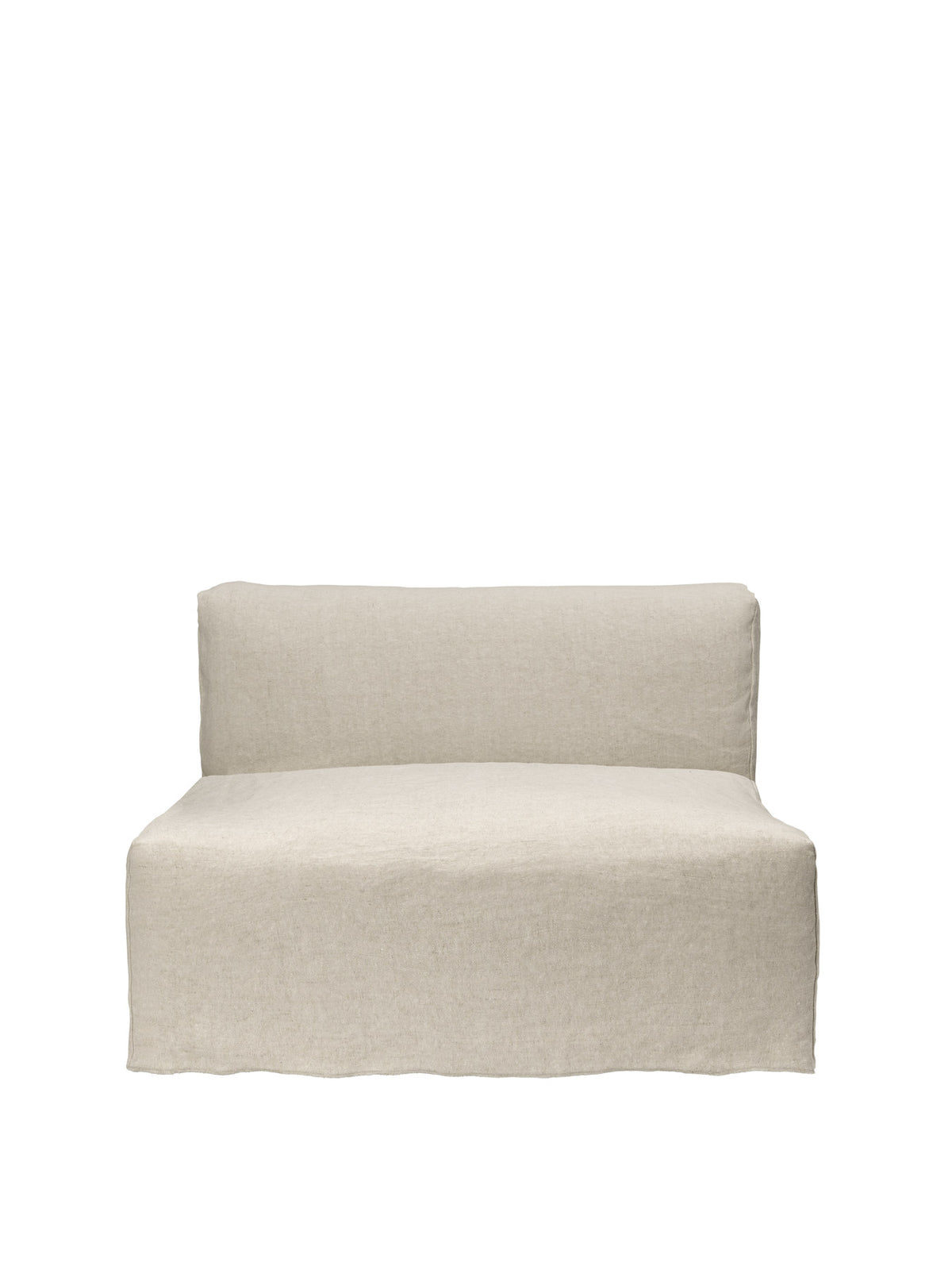 Catena Mittelelement gross, modulares Sofa mit weicher Rundung und Absteppnähten