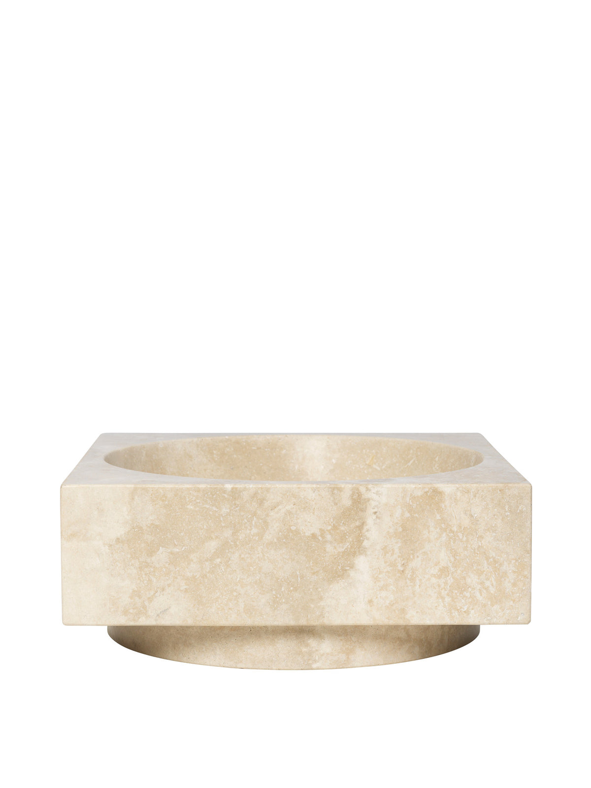 Hew High Schale in Travertin präsentiert im Onlineshop von KAQTU Design AG. Schale ist von Ferm Living