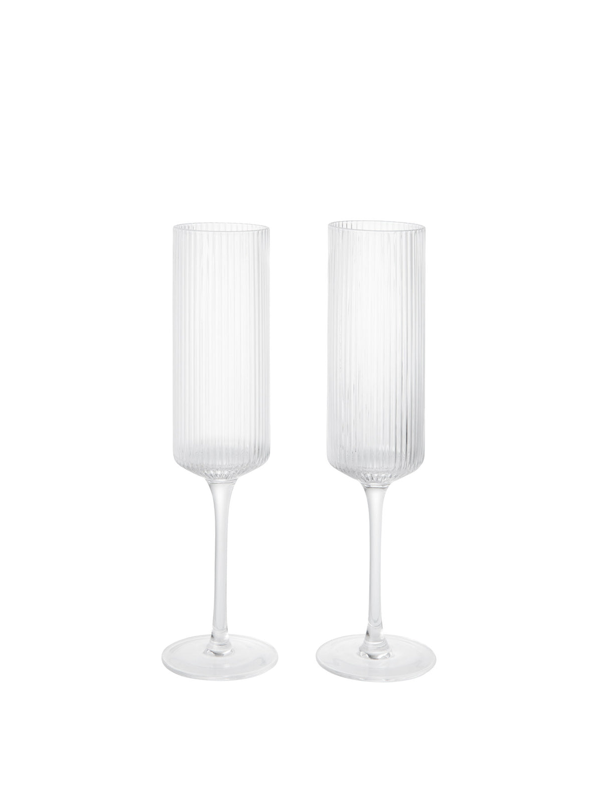 Ripple Champagnerflöten  Set aus 2 in Klar präsentiert im Onlineshop von KAQTU Design AG. Champagner Flutes ist von Ferm Living