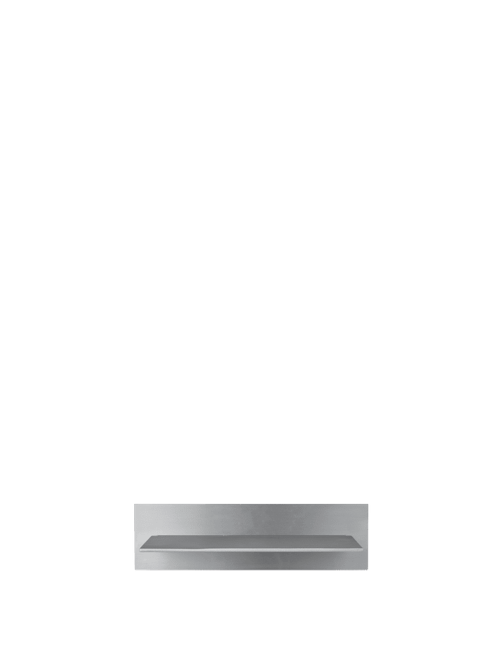 Elegantes Lager Wandregal Single 35 aus Aluminium von Ferm Living, ideal für stilvolle Wandgestaltung und praktische Aufbewahrung.