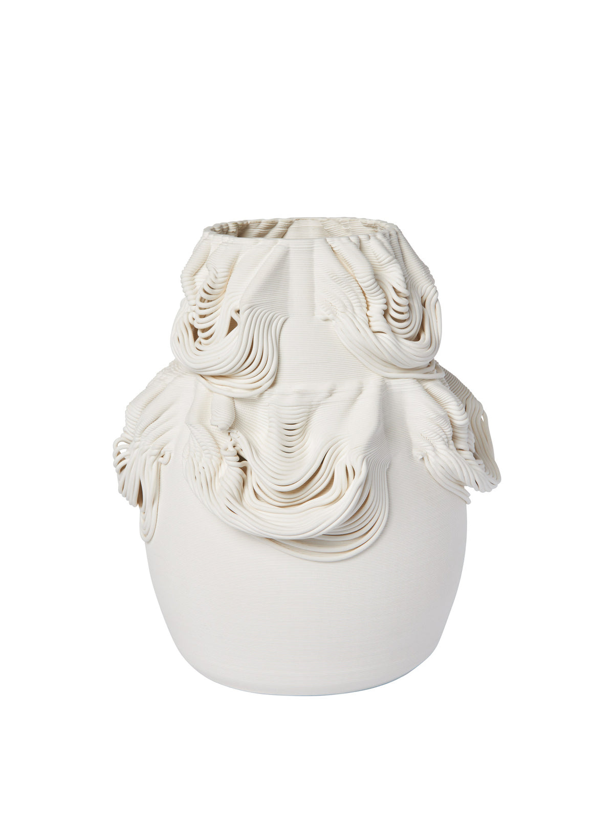 Drisca Vase H23 in Off-White präsentiert im Onlineshop von KAQTU Design AG. Vase ist von Ferm Living