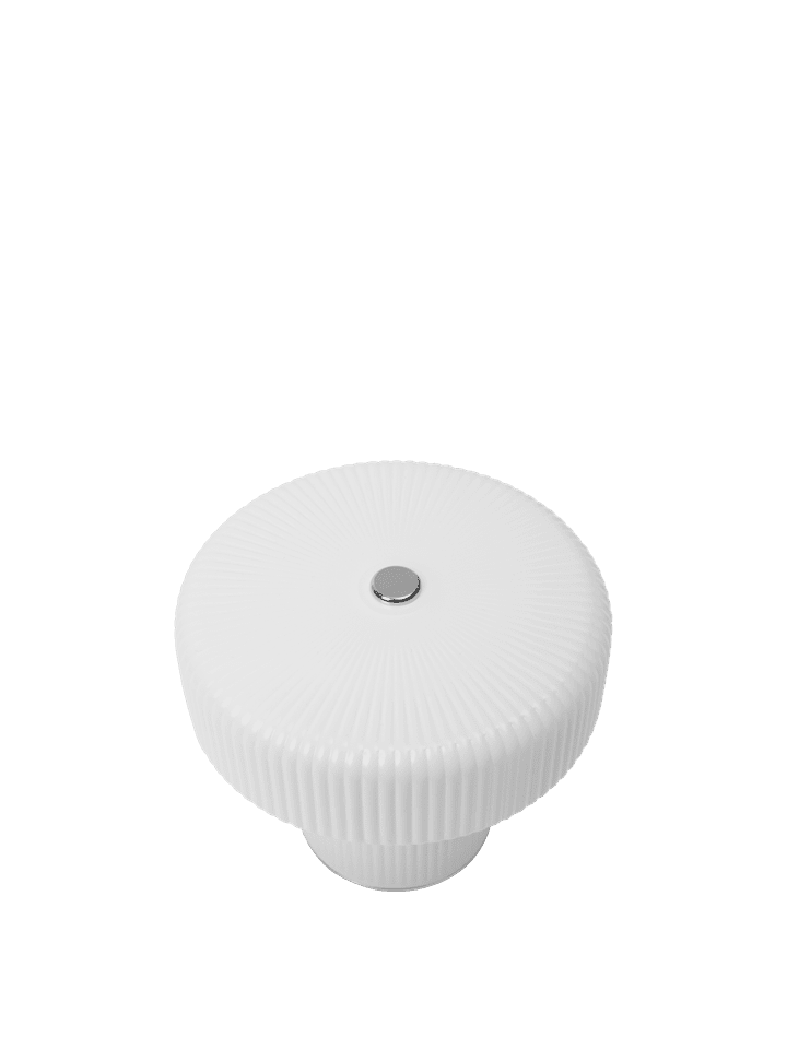 Moderne tragbare Tischlampe Ripple H10 in sanftem Weiß von Ferm Living, perfekt für gemütliche Abende und stilvolle Akzente.