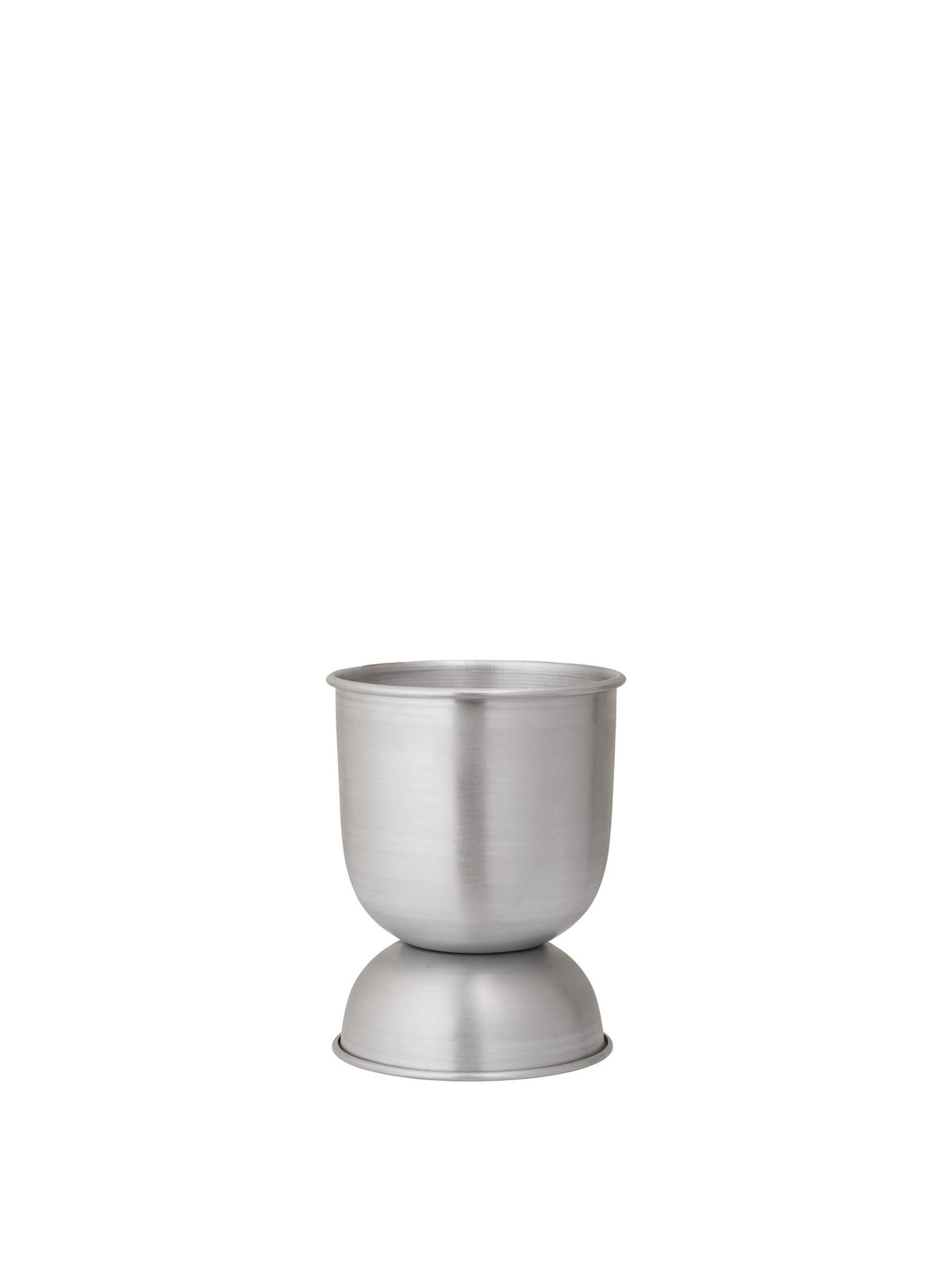 Hourglass Topf in Aluminium präsentiert im Onlineshop von KAQTU Design AG. Pflanzentopf Outdoor ist von Ferm Living