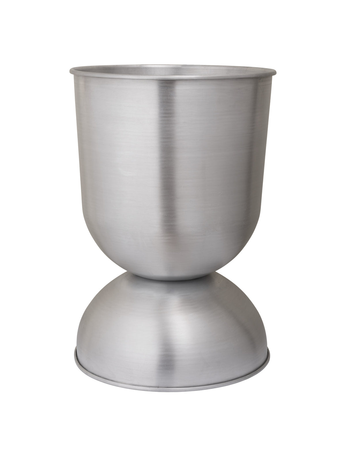 Hourglass Topf in Aluminium präsentiert im Onlineshop von KAQTU Design AG. Pflanzentopf Outdoor ist von Ferm Living