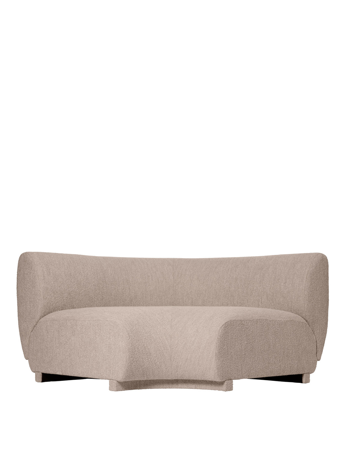 Rico Eckelement 90, modulares Sofa mit gerundeter Form und gepolstertem Stoffbezug