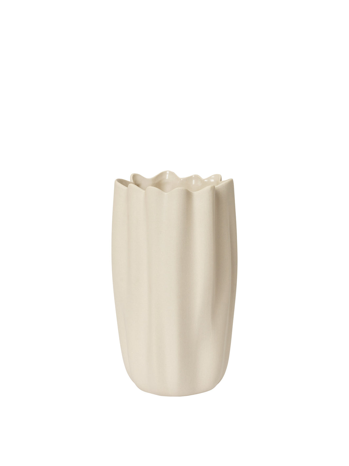 Nium Vase H23 in Off-White präsentiert im Onlineshop von KAQTU Design AG. Vase ist von Ferm Living
