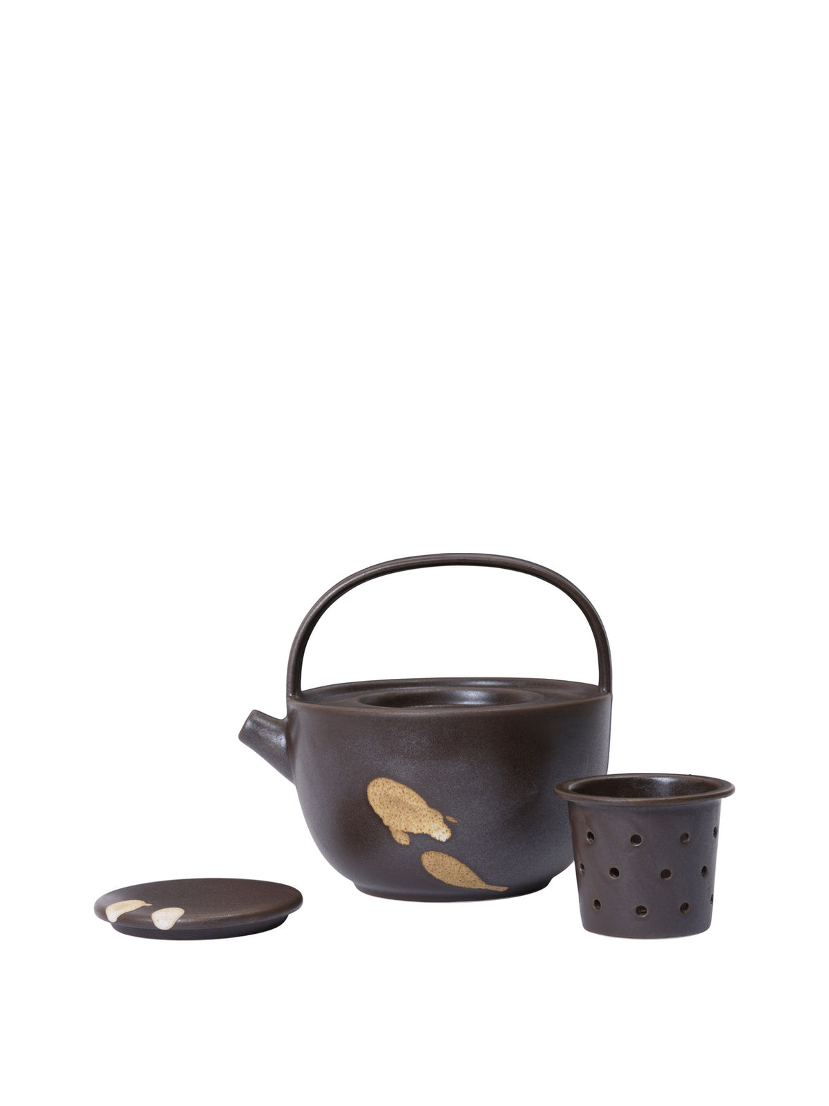 Koyo Teapot in Dark Brown/Buff präsentiert im Onlineshop von KAQTU Design AG. Kanne ist von Ferm Living