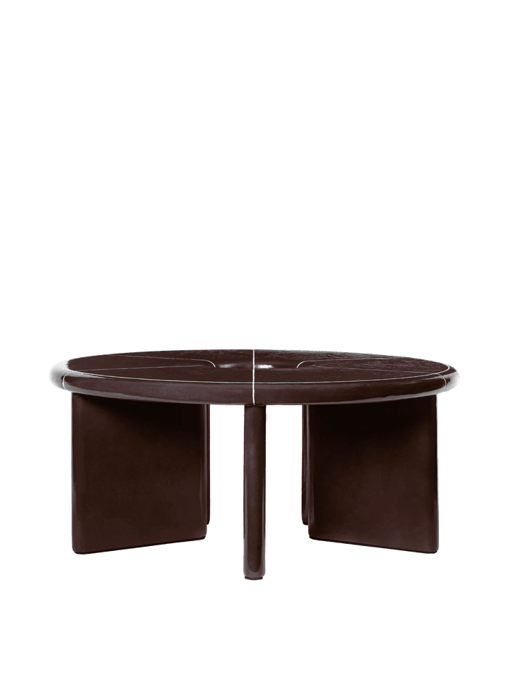 Deya Couchtisch Ø80  in Chestnut Brown präsentiert im Onlineshop von KAQTU Design AG. Couchtisch ist von Ferm Living