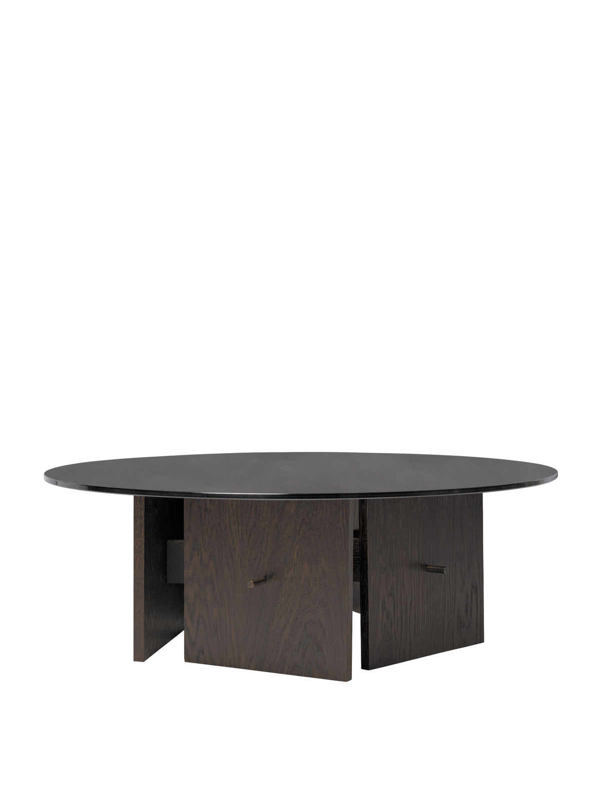Aukko Coffee Table in Tinted Glass/Dark Stained Oak präsentiert im Onlineshop von KAQTU Design AG. Esstisch ist von Ferm Living