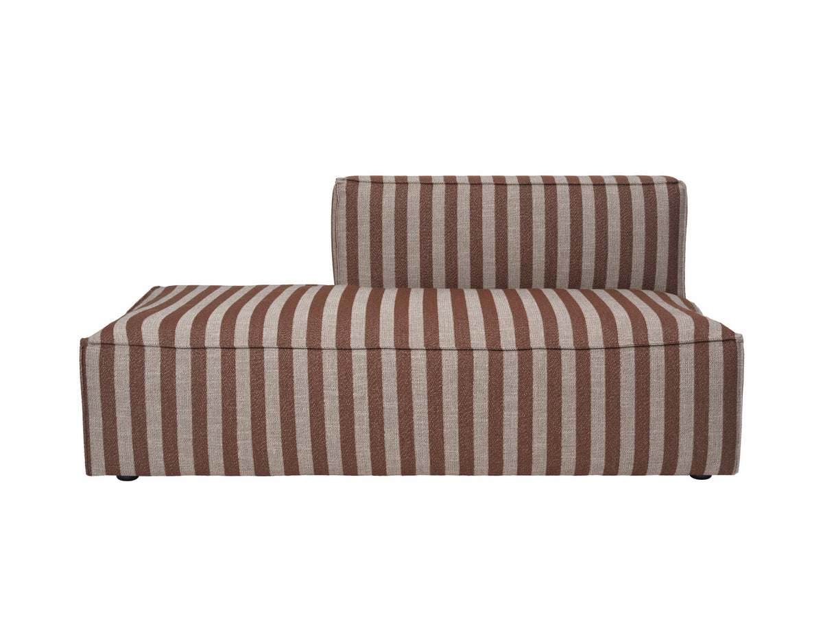 Modulares Sofa Catena Open End links, niedrig, mit weichen Rundungen und Absteppnähten