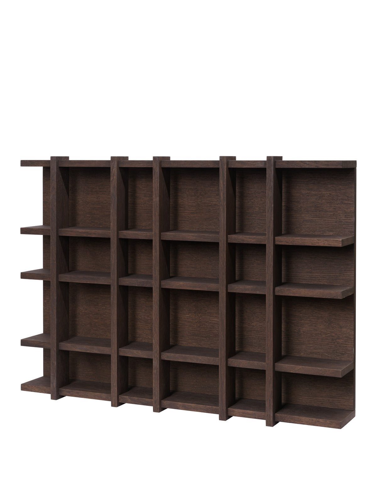 Tilem Wandregal 6x4 in Dunkel gebeizte Eiche präsentiert im Onlineshop von KAQTU Design AG. Wandregal ist von Ferm Living