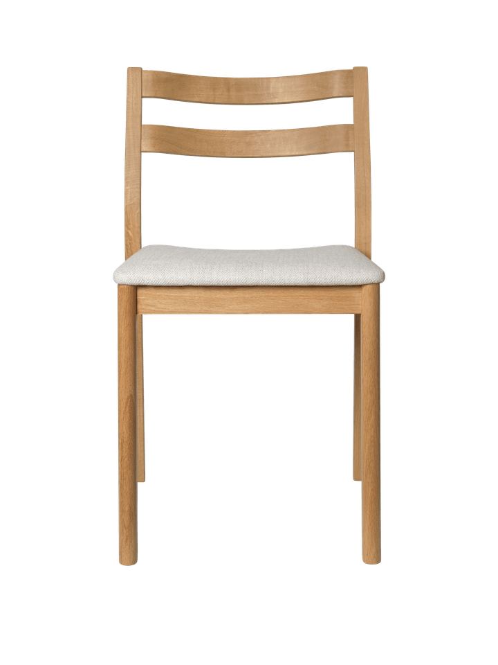 Boda Esszimmerstuhl Staple Seat Upholstered  in Natural Oak/Off-white präsentiert im Onlineshop von KAQTU Design AG. Stuhl ist von Ferm Living