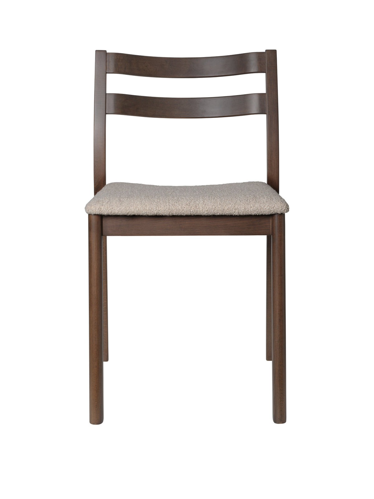 Boda Esszimmerstuhl Soft Bouclé Seat Upholstered in Dark Stained Beech/Natural präsentiert im Onlineshop von KAQTU Design AG. Stuhl ist von Ferm Living