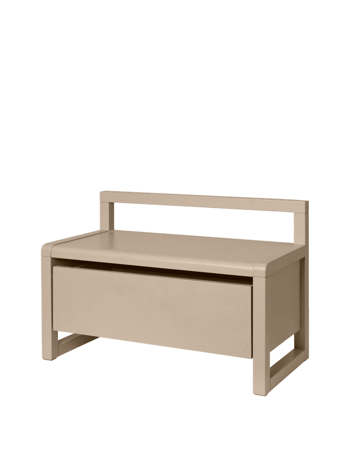 Die "Little Architect" Sitzbank von Ferm Living kombiniert stilvolles Design mit praktischem Stauraum für Kinderzimmer.