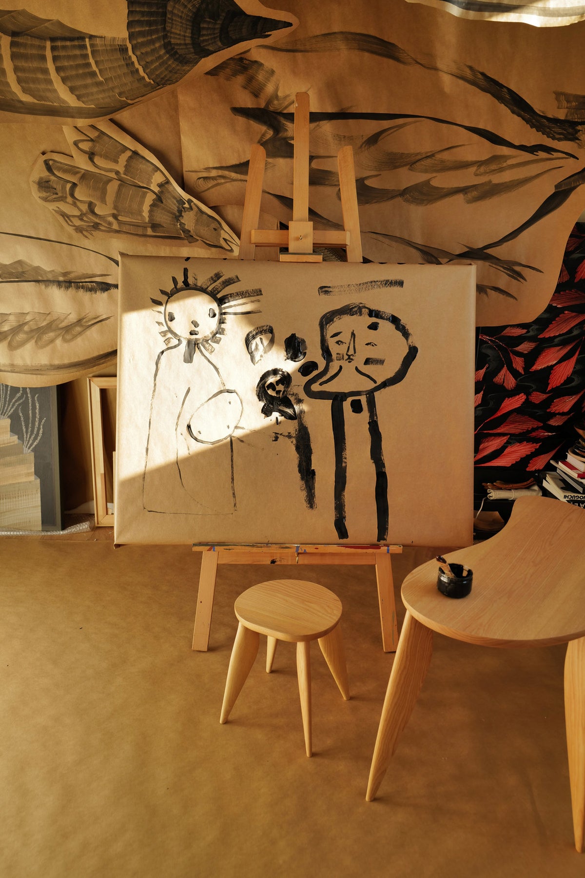 Feve Kids Hocker in Natural präsentiert im Onlineshop von KAQTU Design AG. Hocker ist von Ferm Living
