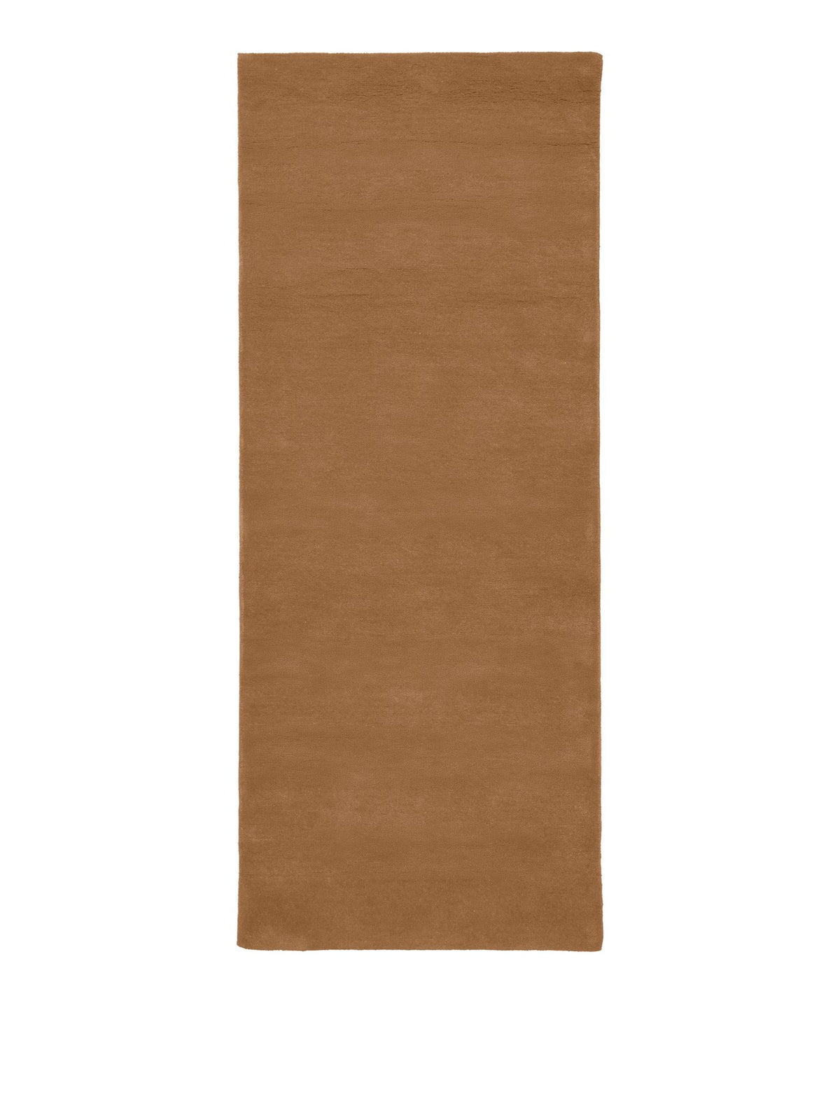 Getufteter Läufer von Ferm Living in Rotbraun, Vorderseite aus neuseeländischer Wolle, Rückseite aus Baumwolle, Format 80 x 200 cm.