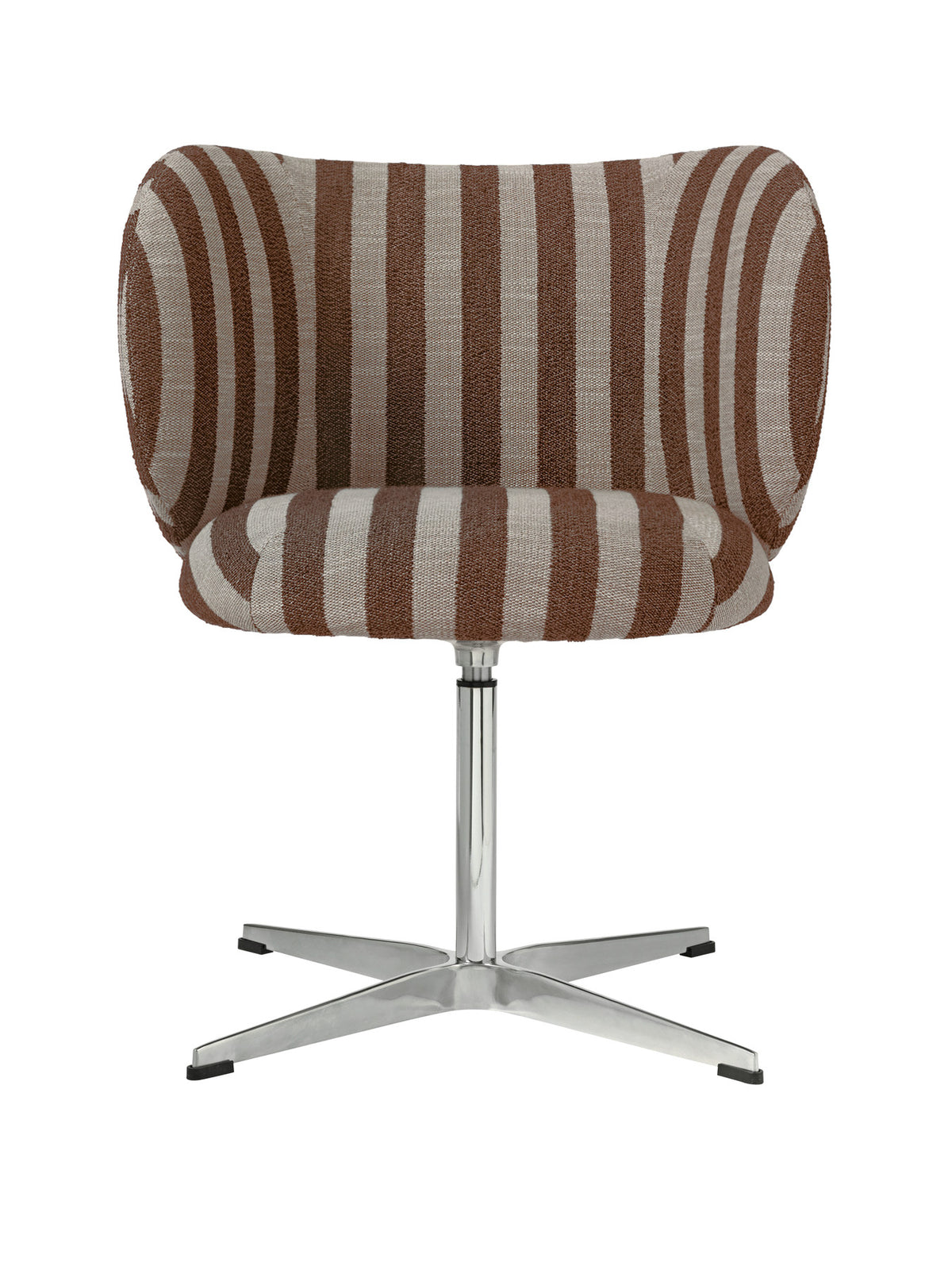 Drehstuhl Rico mit runden Formen und weichen Linien, Esszimmerstuhl von Ferm Living