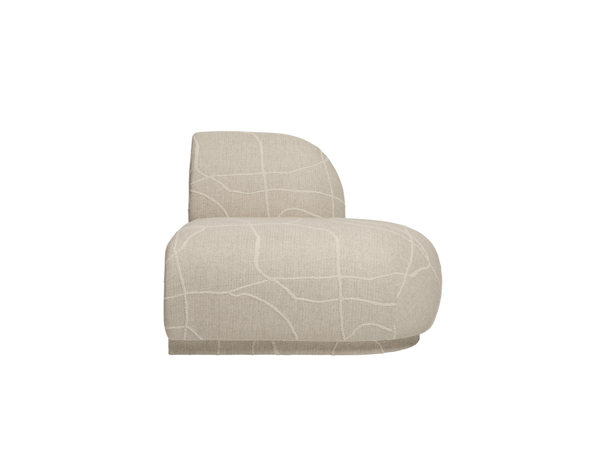 Modulares Sofa Rico Open-End Rechts in Bouclé mit gerundeter Form, Ferm Living