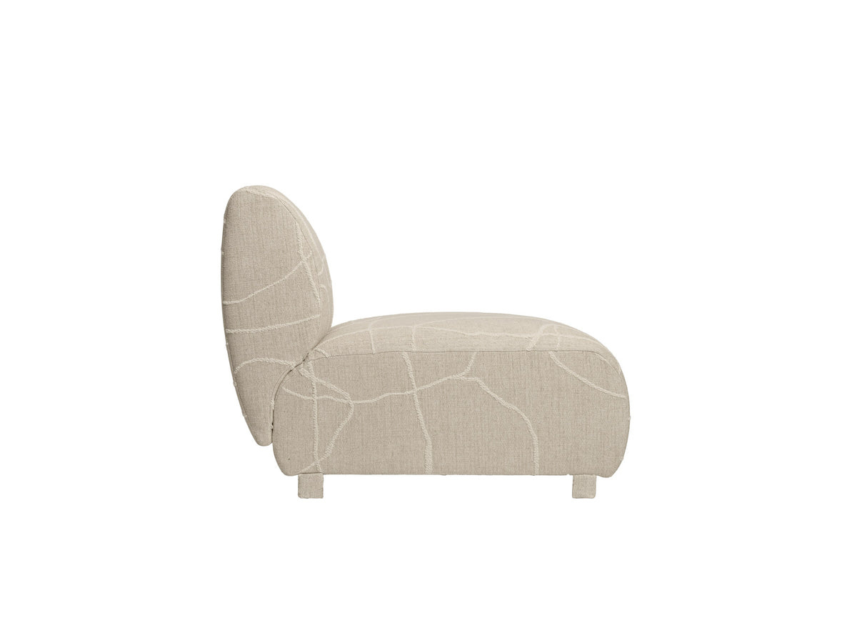 Modulares Sofa Rico Open-End Rechts in Bouclé mit gerundeter Form, Ferm Living