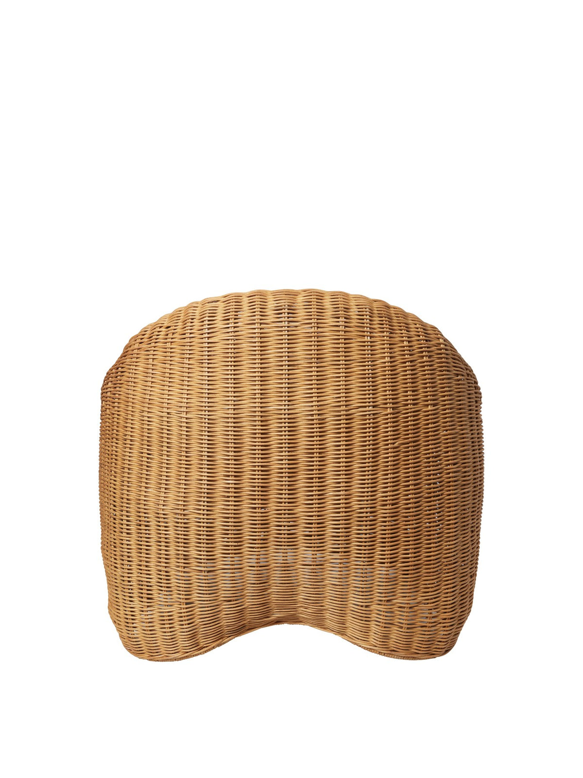 Kinderstuhl Willora aus handgeflochtenem Rattan mit geschwungener Sitzfläche und Rückenlehne, Innenstruktur aus Eisen, Farbe Natur.